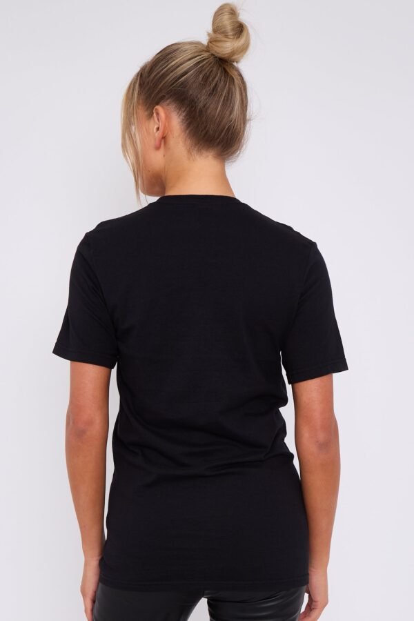 Black C'est La Vie Short Sleeve Round Neck T Shirt - Image 5