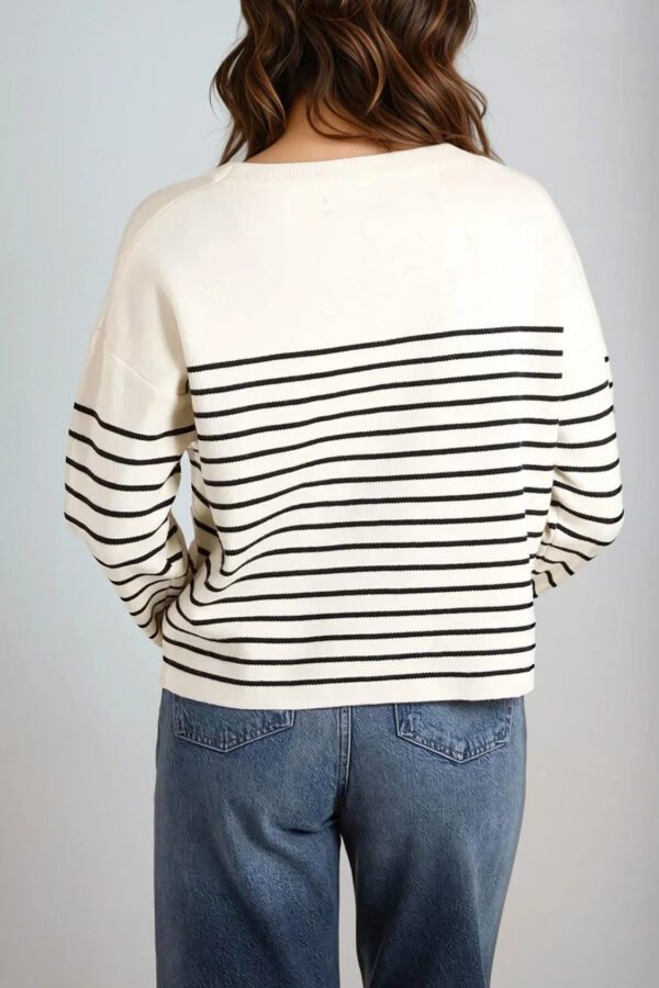 Stone 'Amour' Stripe Jumper - Image 4