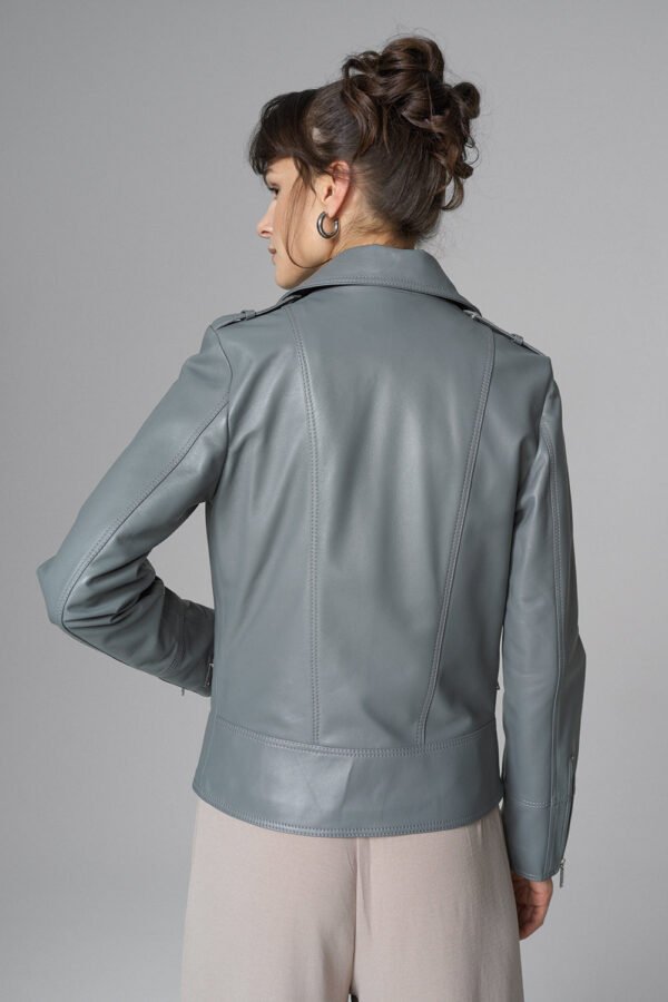 Gray Natural Leather﻿ Jacket - Image 2