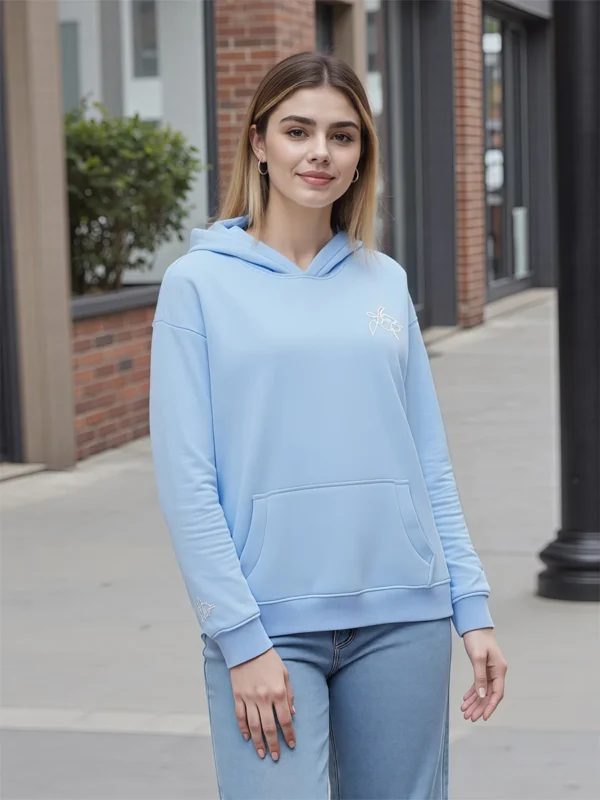 Women s Ocean-Inspired Hoodies with Sea Creature Print Long Sleeve Oversized Sweatshirts for Casual Streetwear Fashion - Image 2