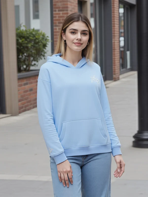 Women s Ocean-Inspired Hoodies with Sea Creature Print Long Sleeve Oversized Sweatshirts for Casual Streetwear Fashion - Image 3